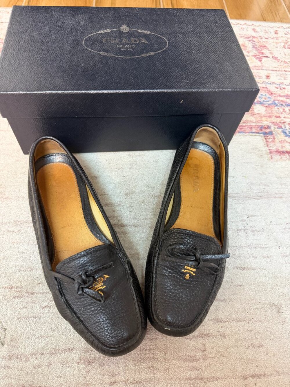 Prada Women's Black Driving Loafers Size 7 (EU 37) In Great Shape!!